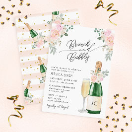 Brunch & BubLY Champagne Inbjudningskort för möhip