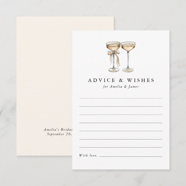 Brunch & BubLY Champagne-Möhippa Rådkort (Fram/baksida)