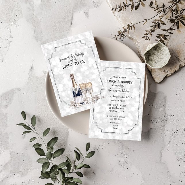 Brunch & Bubly med briden som ska Meddelande (Skapare uppladdad)