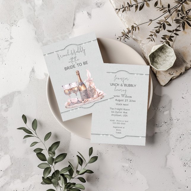 Brunch & Bubly med briden som ska Meddelande (Skapare uppladdad)