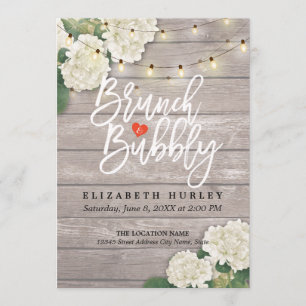 Brunch & Bubly Möhippa Blommigt String Ljus Inbjudningar