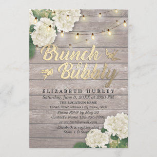 Brunch & Bubly Möhippa Blommigt String Ljus Inbjudningar