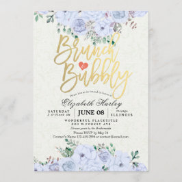 Brunch Bubly Möhippa Chic Watercolor Blommigt Inbjudningar