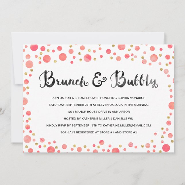 Brunch & Bubly | Möhippa Inbjudan (Framsida)