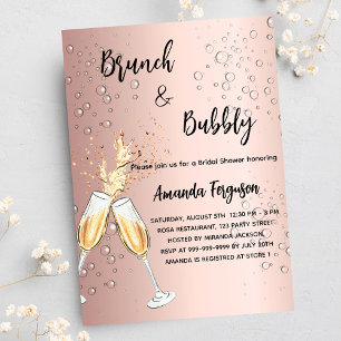 Brunch Bubly Möhippa ro bubblar lyxur Inbjudningar