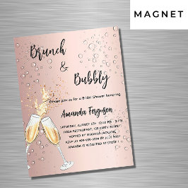 Brunch Bubly Möhippa ro bubblar lyxur Magnetisk Inbjudningskort