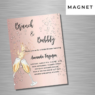 Brunch Bubly Möhippa ro bubblar lyxur Magnetisk Inbjudningskort