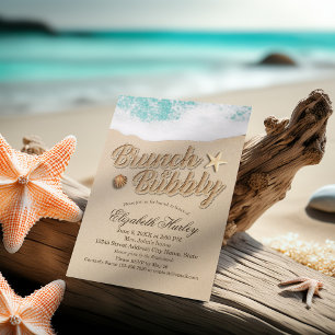 Brunch Bubly Möhippa Summer Beach Starfish Inbjudningar