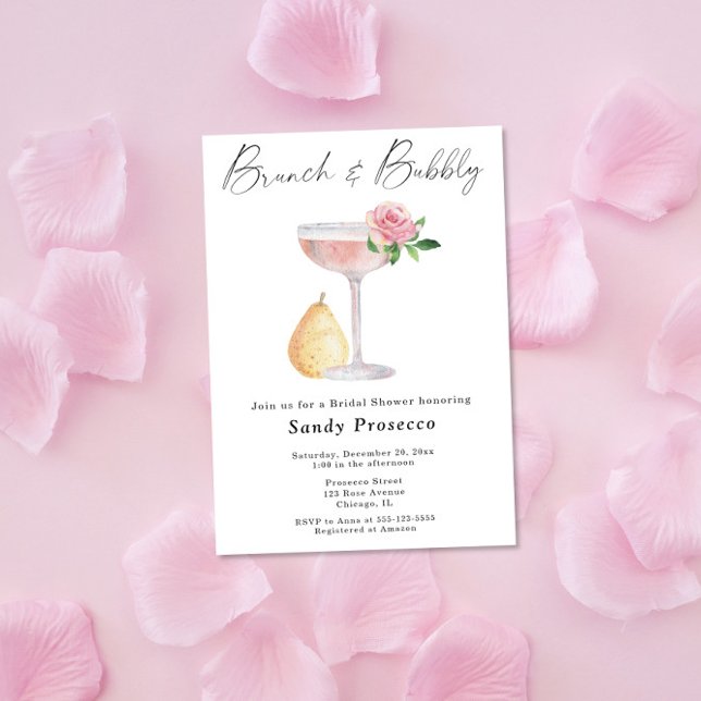 Brunch & Bubly - Möhippan Prosecco Inbjudningar (Skapare uppladdad)