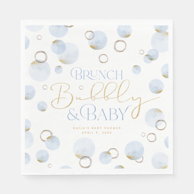 Brunch BubLY och Baby Shower Napkins Pappersservett (Framsidan)