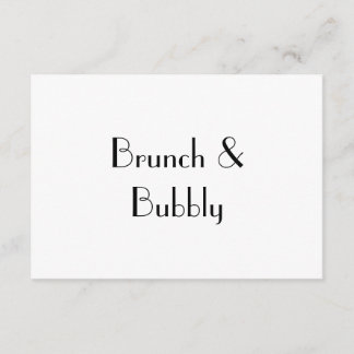Brunch & Bubly, OSA kort