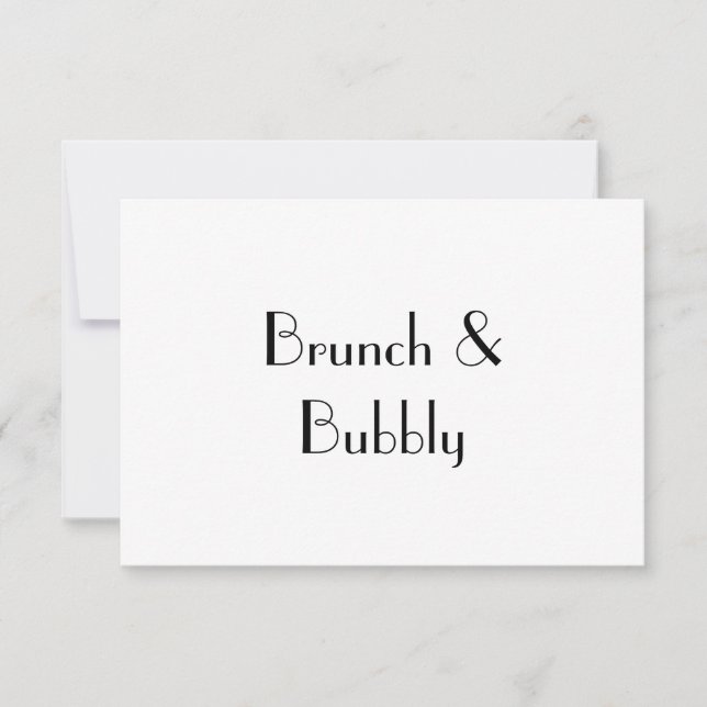Brunch & Bubly, OSA kort (Framsida)