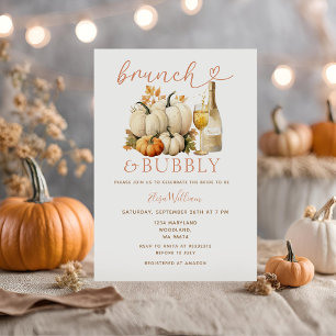 Brunch & Bubly Pumpkin Autumn Möhippa Inbjudningar