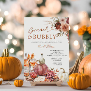 Brunch & Bubly Pumpkin Champagne Möhippa Inbjudningar