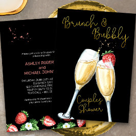 Brunch Bubly Strawberry Champagne Par Shower Inbjudningar