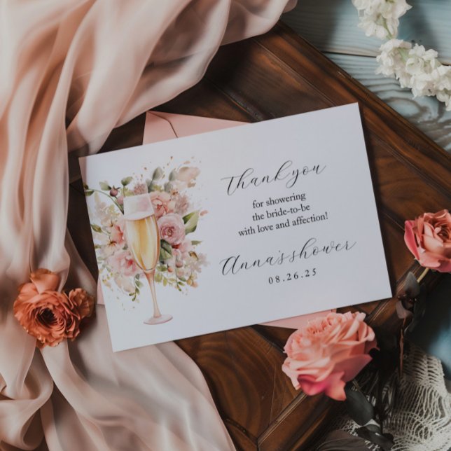 Brunch & Bubly Tack ditt kort | Vattenfärgad Blomm (Skapare uppladdad)