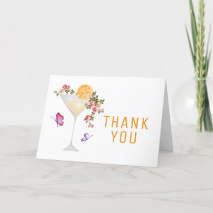 Brunch BubLY Vår Blommigt Champagne Baby Shower Tack Kort