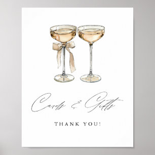 Brunch & Bubly Watercolor Champagne Möhippa Poster