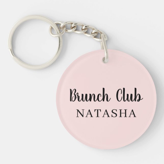 Brunch Club | Rosa Personlig Handskriven Skrift (Framsidan)