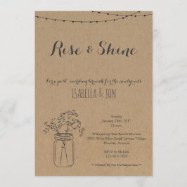 Brunch efter brölllopet Morgon efter kraftbakgrund Inbjudningar