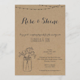 Brunch efter brölllopet Morgonen efter kraftbakgru Inbjudningar