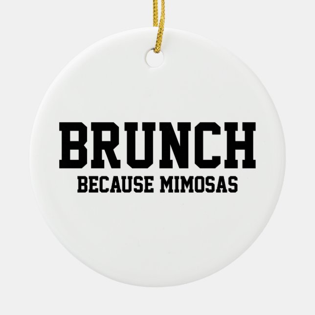 Brunch Eftersom Mimosas Julgransprydnad Keramik (Framsidan)
