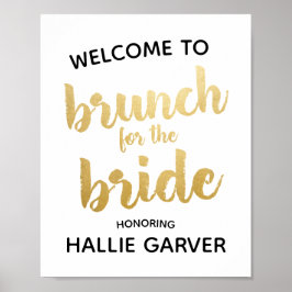 Brunch för Bride Möhippa Sign Poster