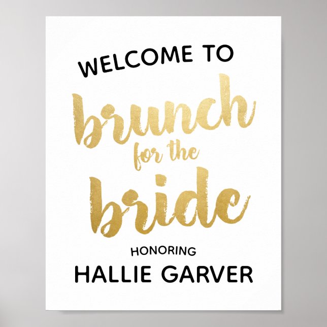 Brunch för Bride Möhippa Sign Poster (Framsidan)