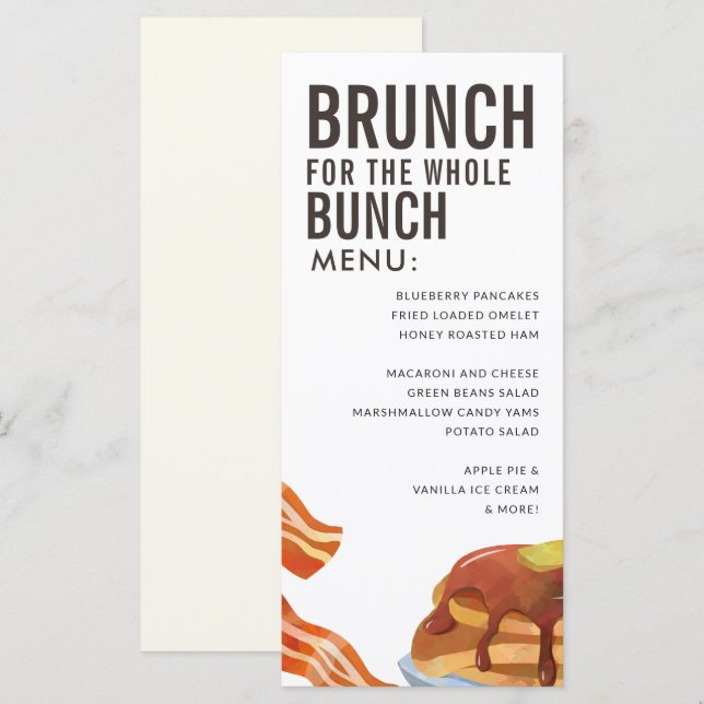 BRUNCH FOR BUNCH | Frukostmeny (Fram/baksida)