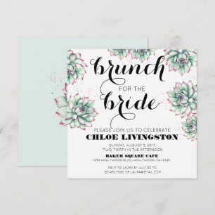 Brunch för inbjudan till Bride Succulent Shower