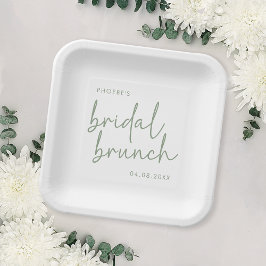 Brunch för Möhippa av skräppost och vit minimalist