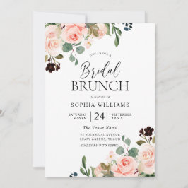 Brunch för Möhippa för  Rosa Blommigt för vattenfä Inbjudningar