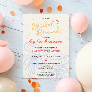 Brunch för Möhippa för svensk skriptcoquette Bow Inbjudningar