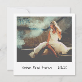 Brunch för Unik Retro-snabbfotoserver för Möhippa Inbjudningar