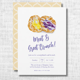 Brunch för Watercolor Jelly Danishes (grannskapet  Inbjudningar