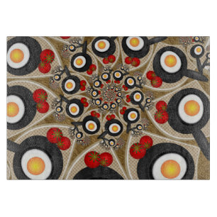 Brunch Fractal Art Funny Food, Tomater, Ägg
