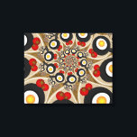 Brunch Fractal Art Funny Food, Tomater, Ägg Canvastryck<br><div class="desc">Lustigt...  Design för kanvastrycket med mera.</div>