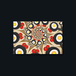 Brunch Fractal Art Funny Food, Tomater, Ägg Canvastryck<br><div class="desc">Coola och unika konstfantasi,  roliga moderna abstrakter,  tomater och ägg. Design för kanvastrycket med mera.</div>