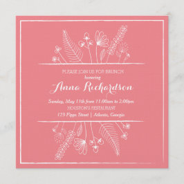 Brunch-inbjudan för blomman inbjudningar