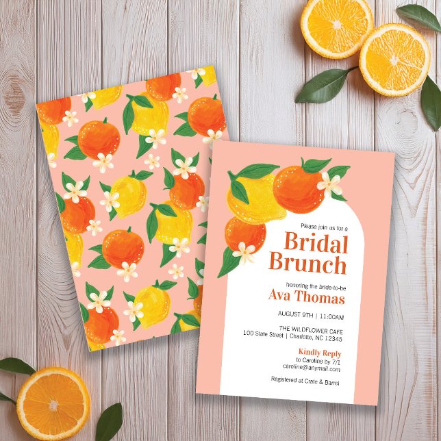 Brunch-inbjudan för sötcitrusfrukter Möhippa Inbjudningar (Skapare uppladdad)
