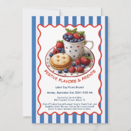 Brunch-inbjudan på arbetsdagen - Pastry and Fruit Inbjudningar