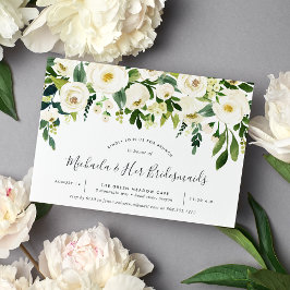 Brunch-inbjudan till Alabaster Blommigt Bridesmaid Inbjudningar