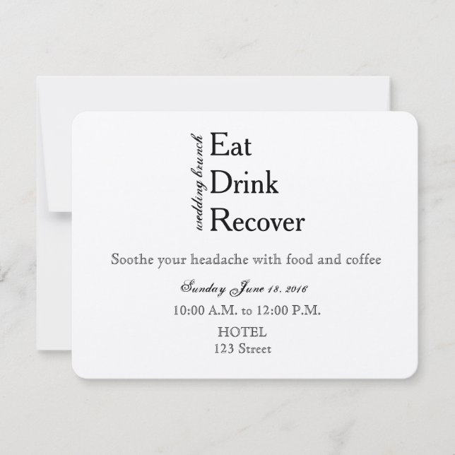 Brunch-inbjudan till Bröllop Inbjudningar (Framsida)