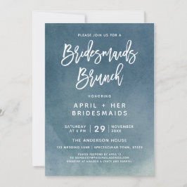 Brunch-inbjudan till Brush Typography Bridesmaids Inbjudningar