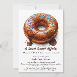 Brunch-inbjudan till far-dagen - Donut Party Inbjudningar