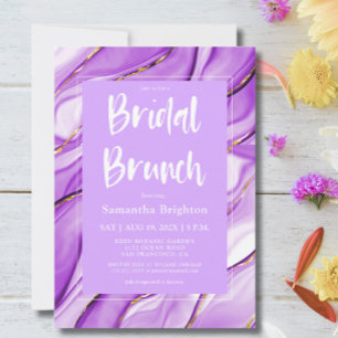 Brunch-inbjudan till lila Bläck Möhippa Inbjudningar