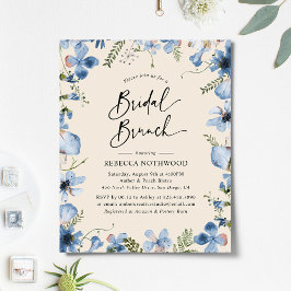 Brunch-inbjudan till Möhippan Budget Blue Beige Bl