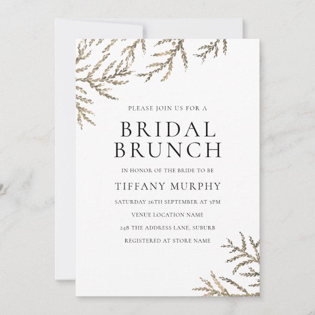Brunch-inbjudan till Möhippan för  för den moderna Inbjudningar (Framsida)