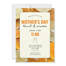 Brunch-inbjudan till Mors dag Orange