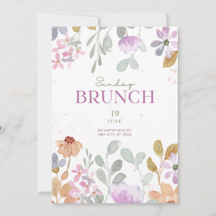 Brunch-inbjudan till söndag Funday - Elegant och A Meddelande